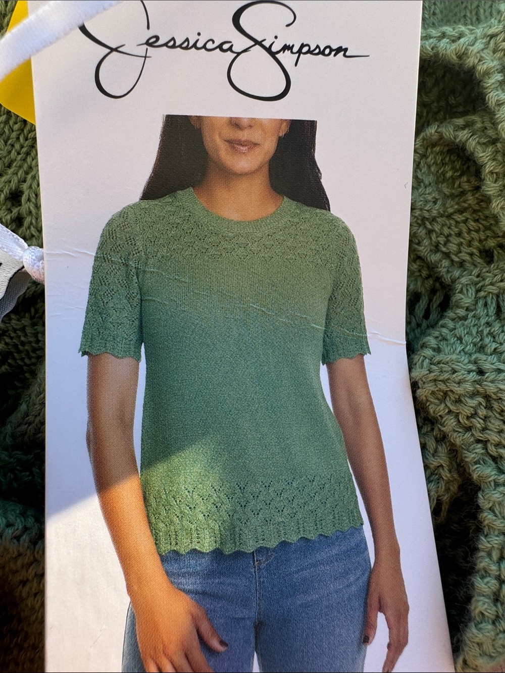 Jessica Simpson Mint Green Short Sleeve Knit Top